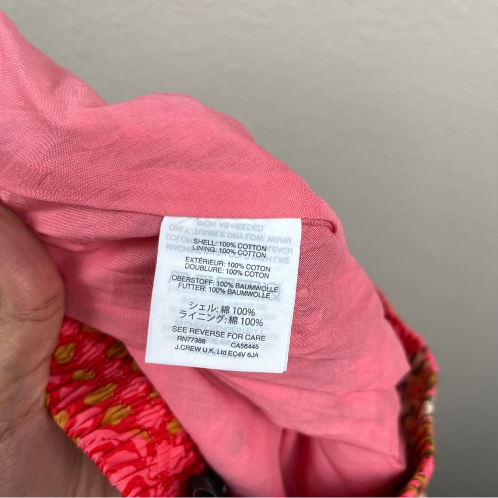 J Crew Womens 2 Cotton Skirt Pink Boho Pattern - Picture 6 of 6